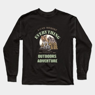 I Can Resist Everything Except Inspirational Quote Phrase Text Long Sleeve T-Shirt